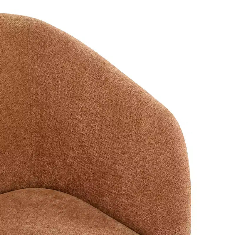 Modern Accent Chair with Round Back and Wooden Legs, Mid-Century Design, for Various Spaces
