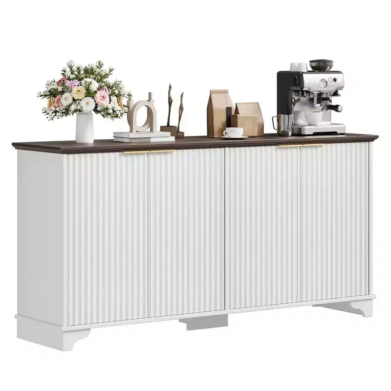 61 Inch Modern Fluted Wood Buffet Cabinet Customer Reviews