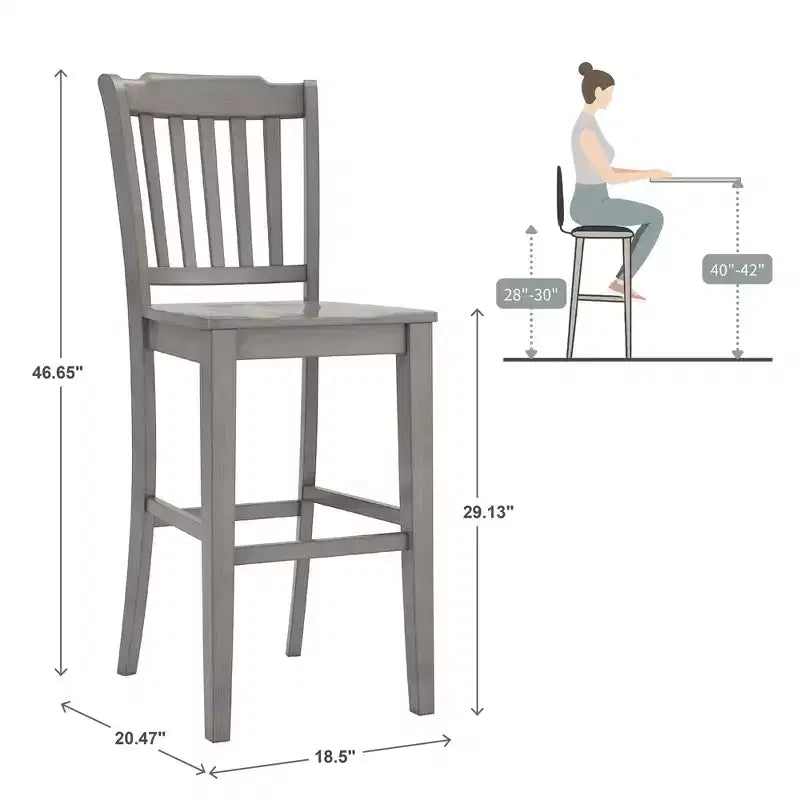 Spadina Spindle Back Counter and Bar Stools - Set of 2 - iNSPIRE Q
