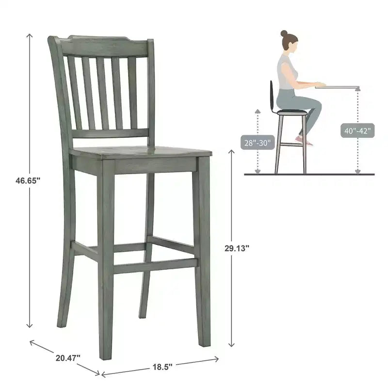 Spadina Spindle Back Counter and Bar Stools - Set of 2 - iNSPIRE Q