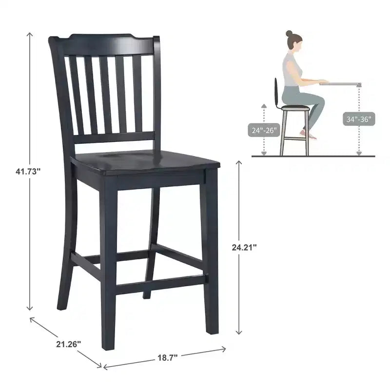Spadina Spindle Back Counter and Bar Stools - Set of 2 - iNSPIRE Q