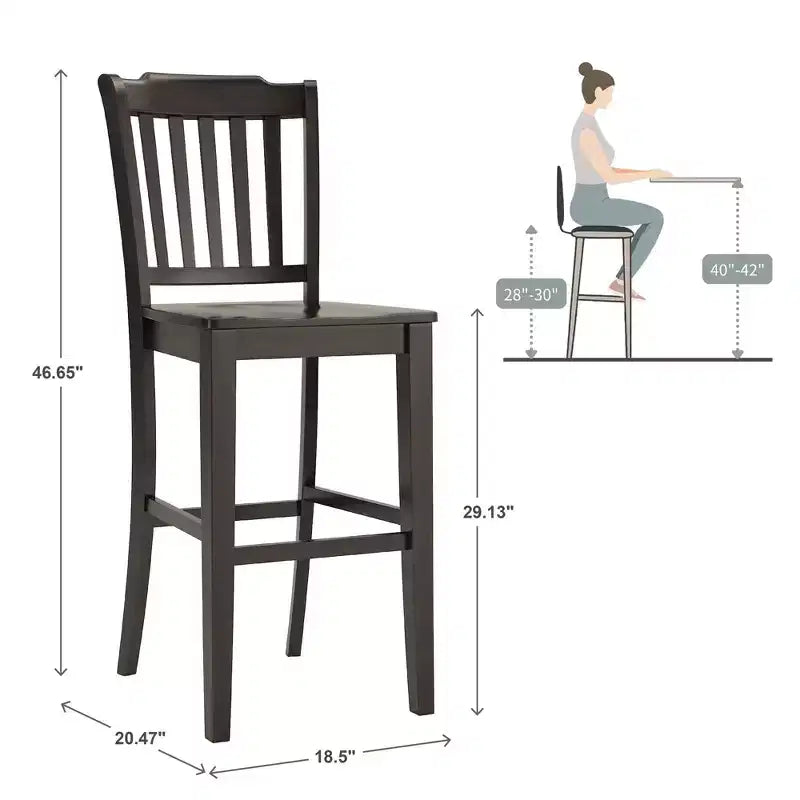 Spadina Spindle Back Counter and Bar Stools - Set of 2 - iNSPIRE Q