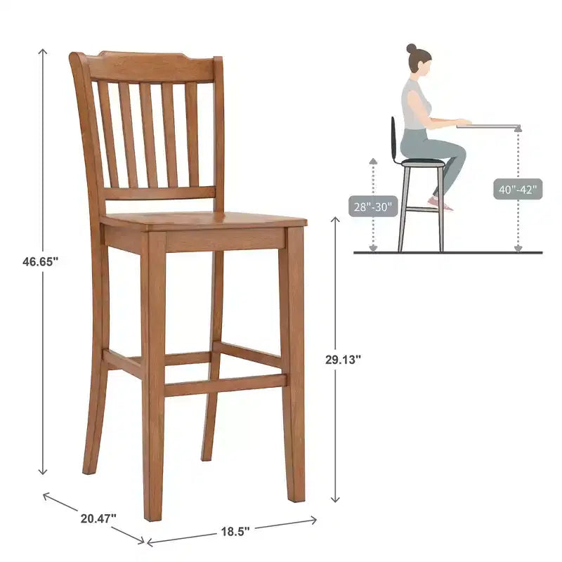 Spadina Spindle Back Counter and Bar Stools - Set of 2 - iNSPIRE Q