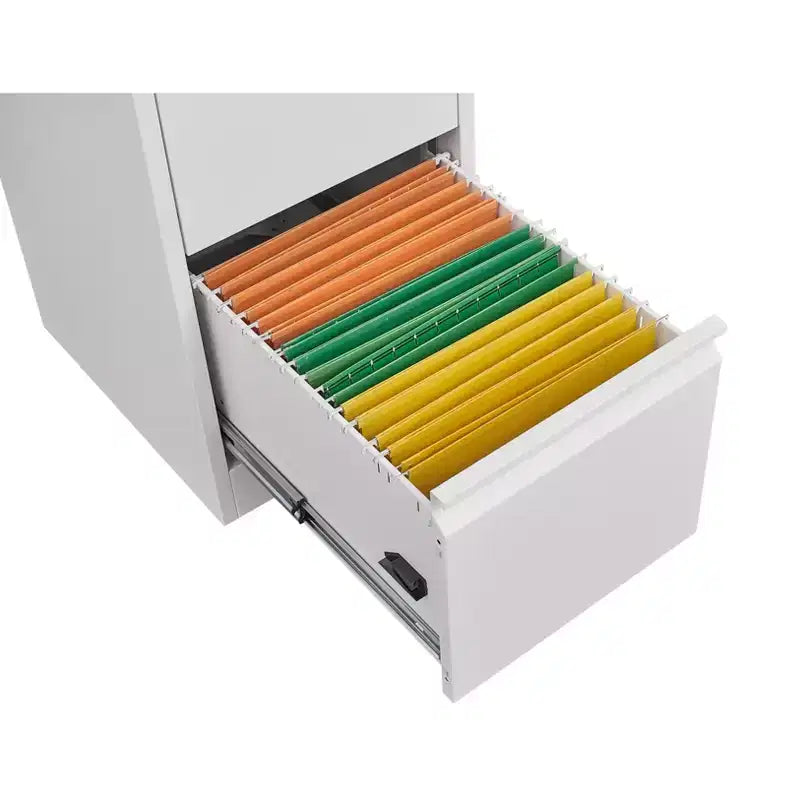 4 Drawer Vertical File Cabinet with Lock, Black Metal Filing Cabinet with Drawers for Home Office, Lockable Storage Cabinet