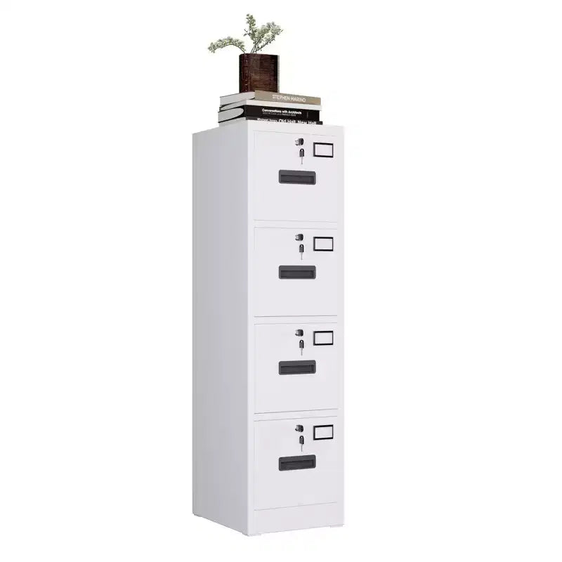 Heavy Duty Steel File Cabinet with 4 Lockable Drawers C Vertical OrganizerSpace-Saving Secure Storage for Home Office School