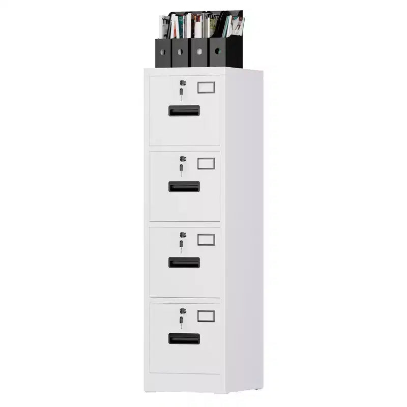 Heavy Duty Steel File Cabinet with 4 Lockable Drawers C Vertical OrganizerSpace-Saving Secure Storage for Home Office School