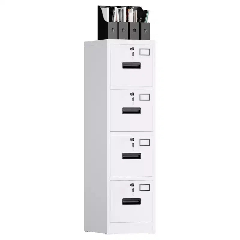 Heavy Duty Steel File Cabinet with 4 Lockable Drawers C Vertical OrganizerSpace-Saving Secure Storage for Home Office School