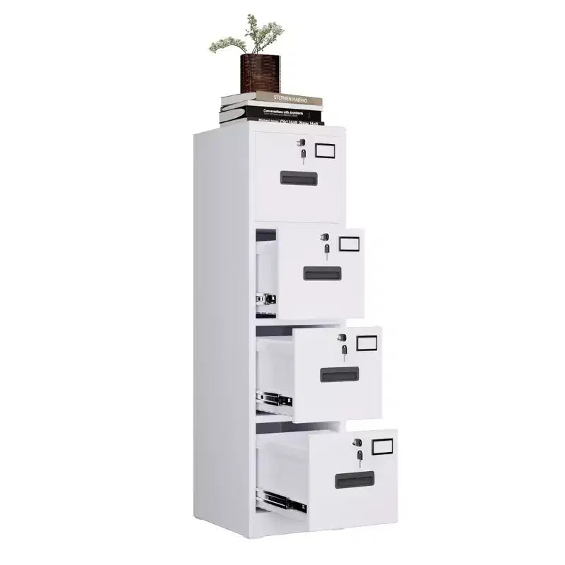 Heavy Duty Steel File Cabinet with 4 Lockable Drawers C Vertical OrganizerSpace-Saving Secure Storage for Home Office School