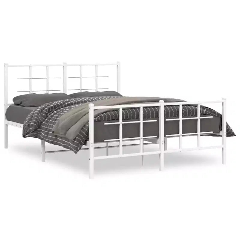 vidaXL Bed Frame Powder-coated steel Double Bed Frame