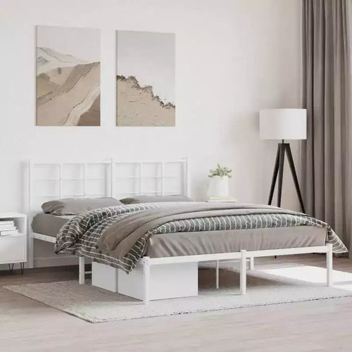 vidaXL Bed Frame Powder-coated steel Double Bed Frame