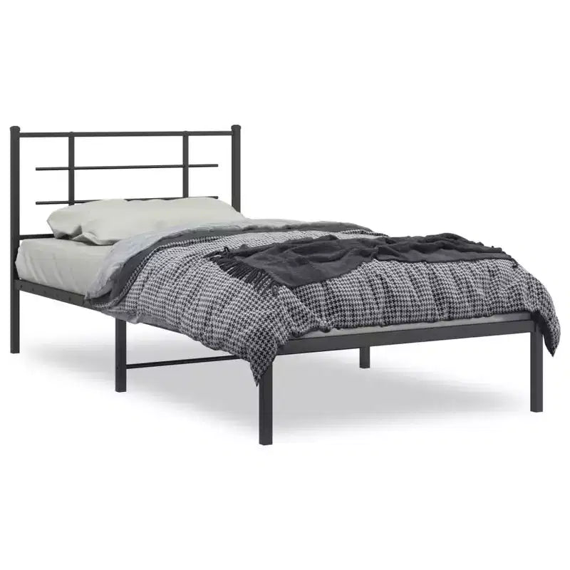 vidaXL Bed Frame Powder-coated steel Double Bed Frame