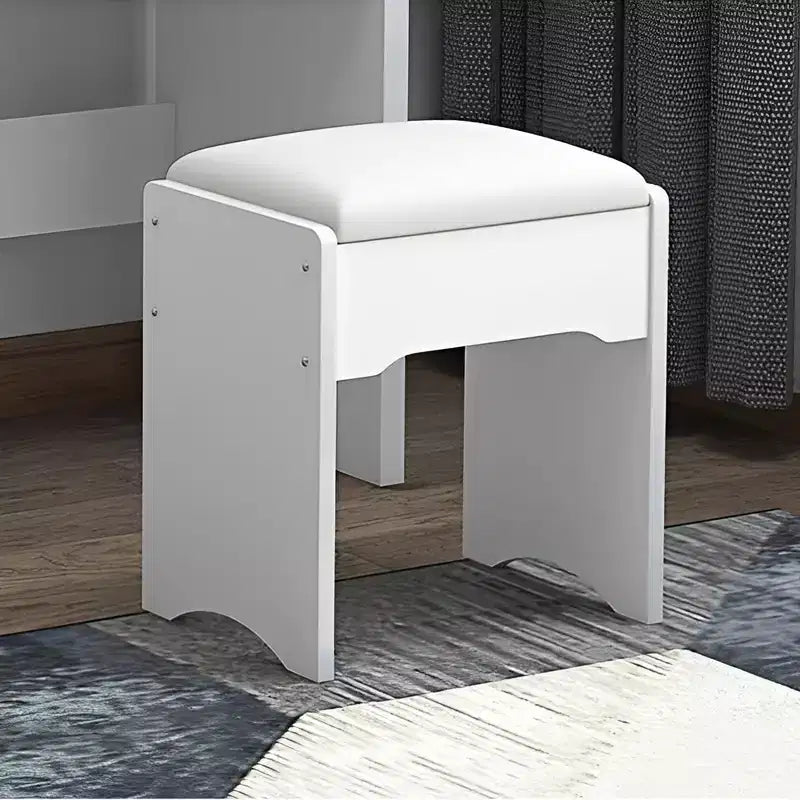 Vanity Desk with LED Mirror & Lights, Makeup Table with 4 Drawers, White