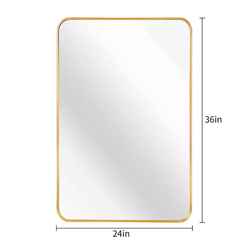 Metal Framed Rectangular Bathrrom Mirror for Wall
