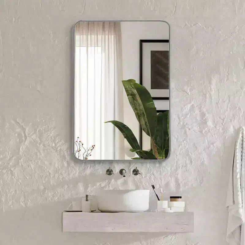 Metal Framed Rectangular Bathrrom Mirror for Wall
