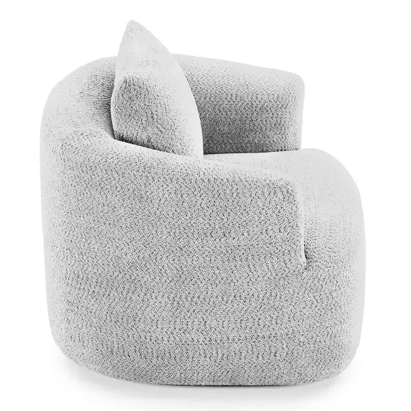 GDFStudio Frank 360Swivel Upholstered Accent Chair with Throw Pillow