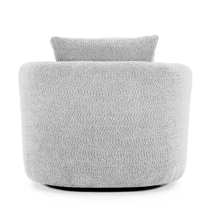 GDFStudio Frank 360Swivel Upholstered Accent Chair with Throw Pillow