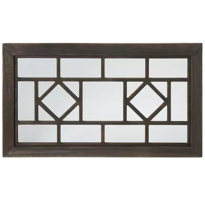 The Lakeside Collection Decorative Wood Rectangular Black Framed Mirror -