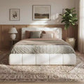 Christopher Knight Home Valentina Modern Boucle Upholstered Platform Bed with Headboard