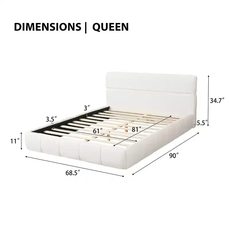 Christopher Knight Home Valentina Modern Boucle Upholstered Platform Bed with Headboard