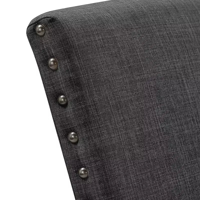 Amiford Nailhead Accent Parson Linen Dining Chairs (Set of 2) - iNSPIREQ