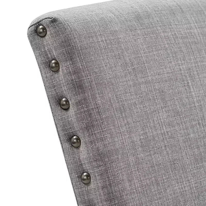 Amiford Nailhead Accent Parson Linen Dining Chairs (Set of 2) - iNSPIREQ