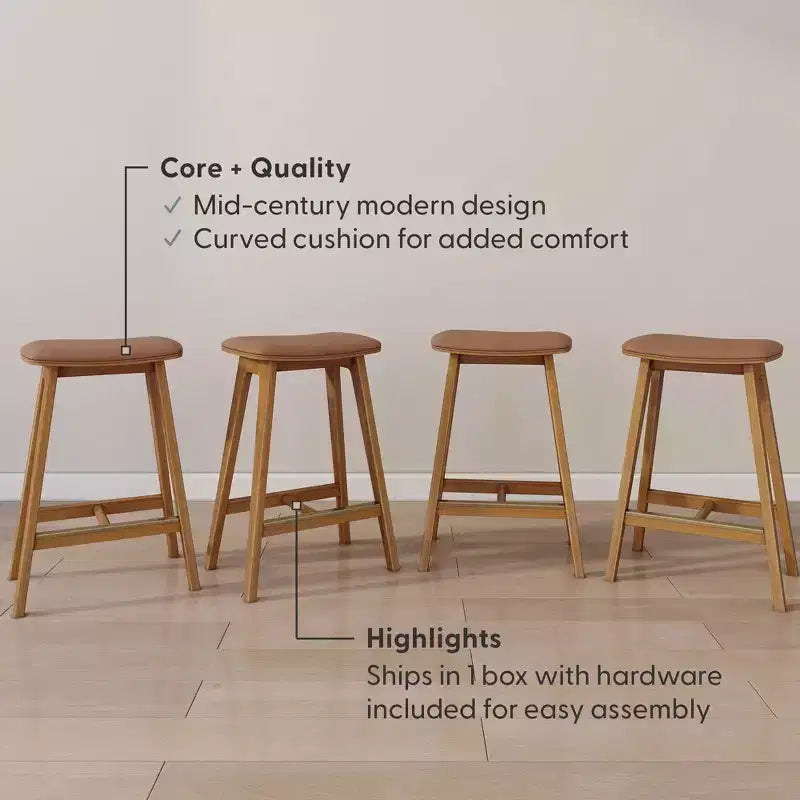Beryl Upholstered Counter Height Stool (24in)