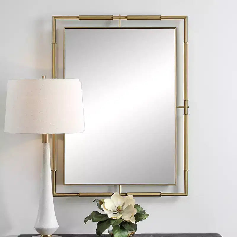 Uttermost It's All Connected Brass 30 x 40 Rectangular Wall Mirror