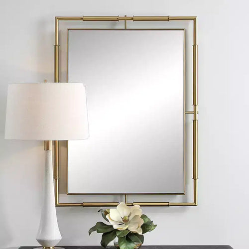 Uttermost It's All Connected Brass 30 x 40 Rectangular Wall Mirror
