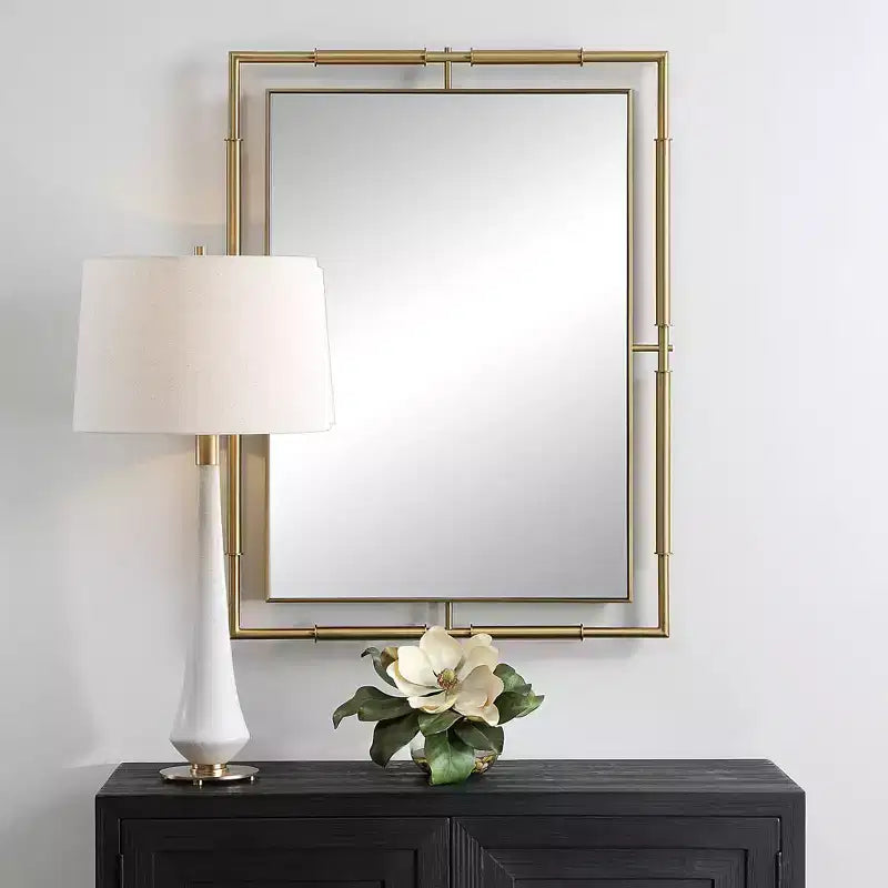 Uttermost It's All Connected Brass 30 x 40 Rectangular Wall Mirror