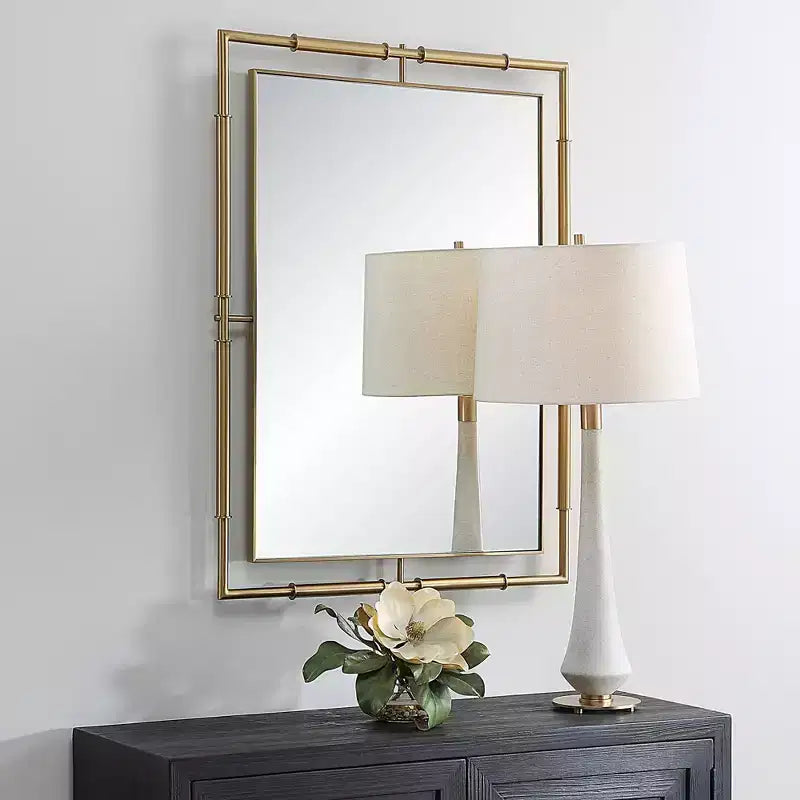 Uttermost It's All Connected Brass 30 x 40 Rectangular Wall Mirror