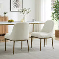 Christopher Knight Home Chanin Modern Glam Upholstered Dining Chairs with Hammered Iron Legs (Set of 2)