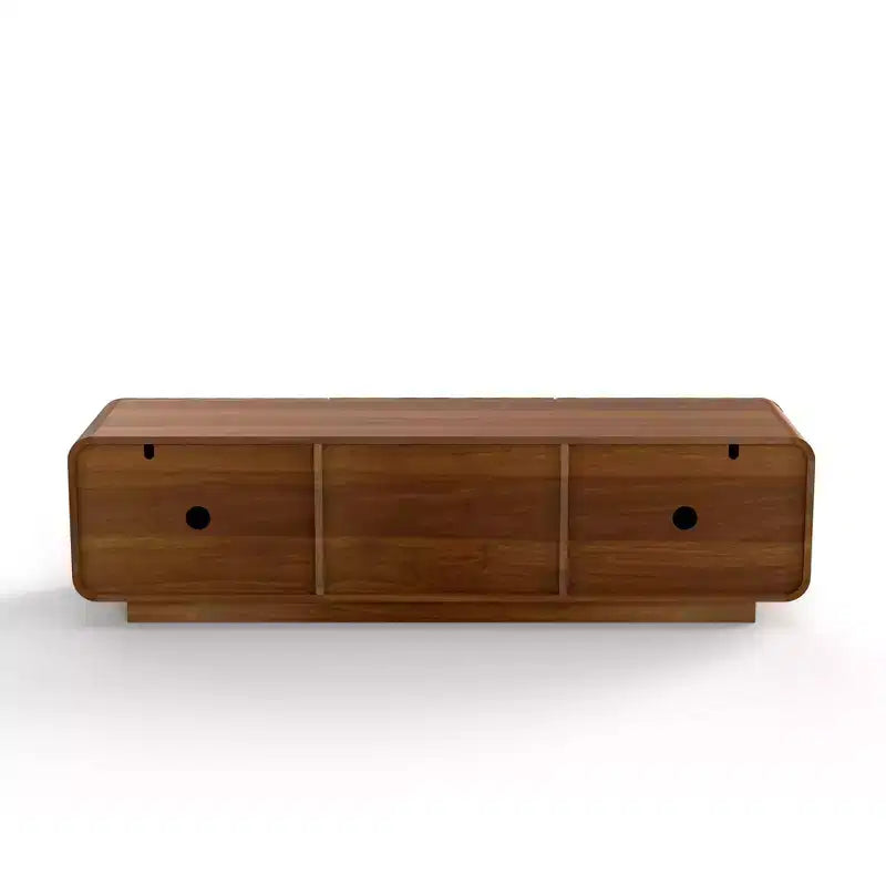 GDFStudio Deidre 58-Inch Modern TV Stand with Spiral Wave Design and Storage