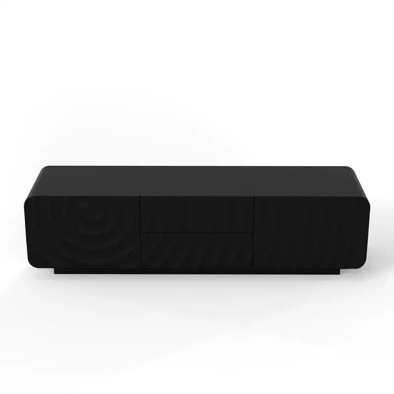 GDFStudio Deidre 58-Inch Modern TV Stand with Spiral Wave Design and Storage