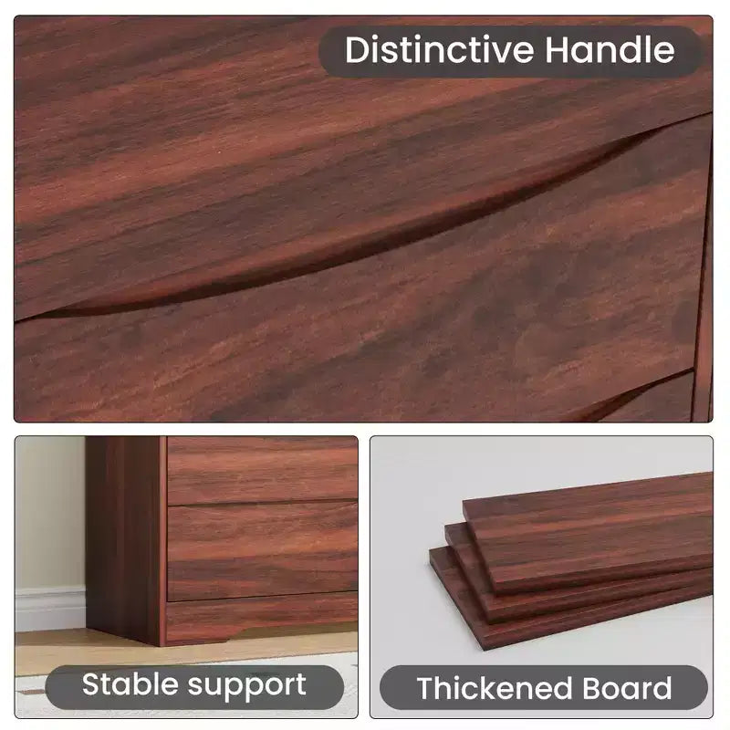 WoodenWooden 8-Drawer Dresser, Tall Modern Chest of Drawers with Deep Storage & Wide Top, Storage Organizer for Bedroom, Living Room,Kids Room