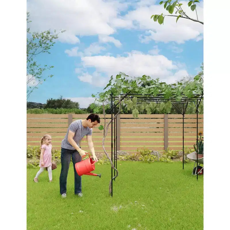 Large Garden Arch Trellis for Climbing Plants, Sturdy PP Garden Arbor, Outdoor Plant Support for Roses, Vines, Wedding & Garden Decoration