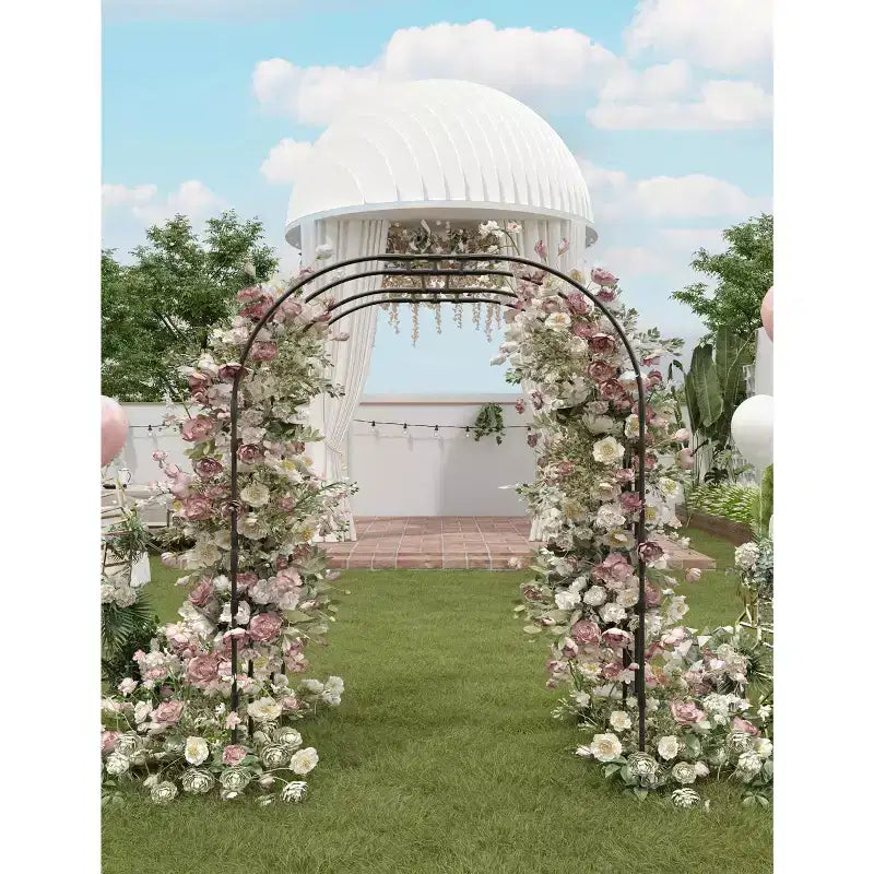 Large Garden Arch Trellis for Climbing Plants, Sturdy PP Garden Arbor, Outdoor Plant Support for Roses, Vines, Wedding & Garden Decoration