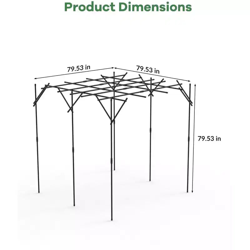 Large Garden Arch Trellis for Climbing Plants, Sturdy PP Garden Arbor, Outdoor Plant Support for Roses, Vines, Wedding & Garden Decoration