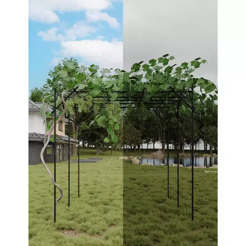 Large Garden Arch Trellis for Climbing Plants, Sturdy PP Garden Arbor, Outdoor Plant Support for Roses, Vines, Wedding & Garden Decoration
