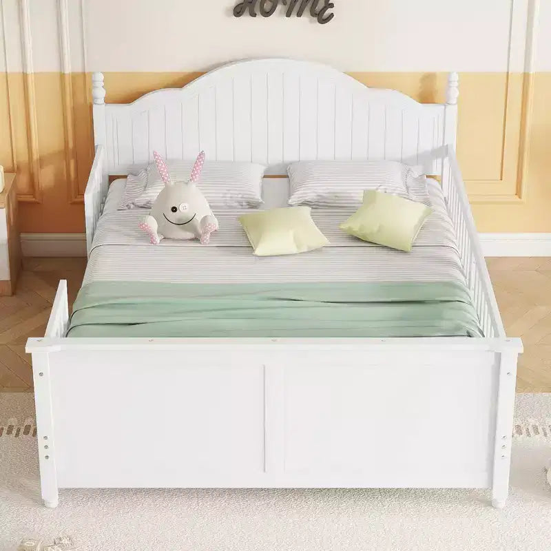 GDFStudio Howard Modern Wood Kid Platform Bed with Headboard and Footboard