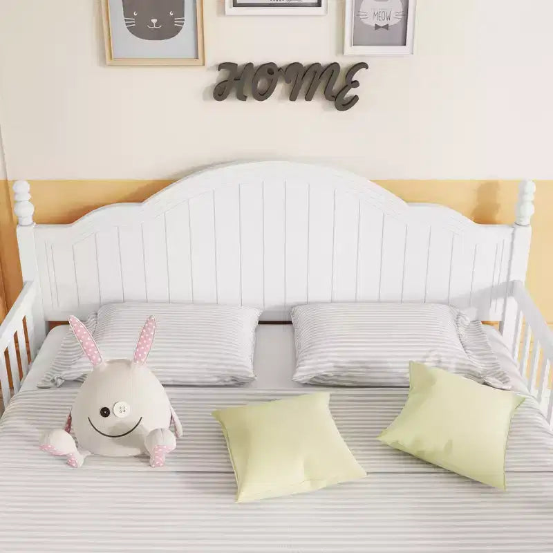 GDFStudio Howard Modern Wood Kid Platform Bed with Headboard and Footboard