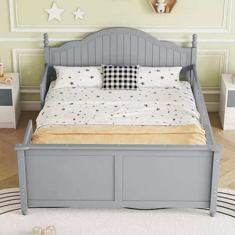 GDFStudio Howard Modern Wood Kid Platform Bed with Headboard and Footboard