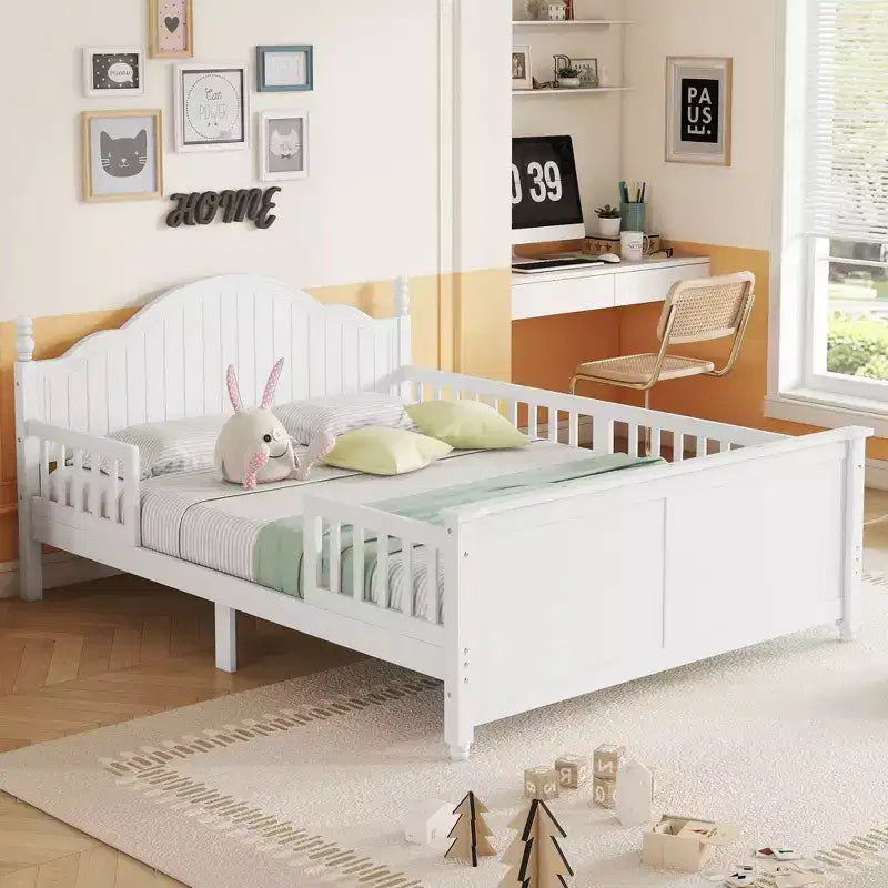 GDFStudio Howard Modern Wood Kid Platform Bed with Headboard and Footboard