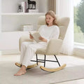 Nursery Rocking Chair, High Back Glider Rocker with Padded Seat, Accent Chair for Living Room Bedroom Office