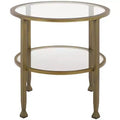 Jaymes Round End Table - Antique Brass - SEI