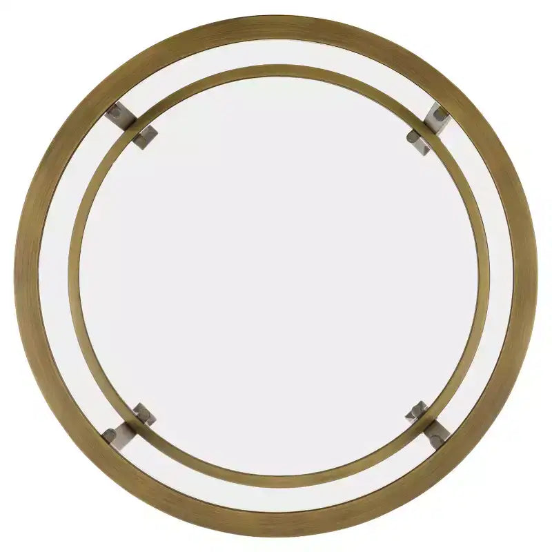 Jaymes Round End Table - Antique Brass - SEI