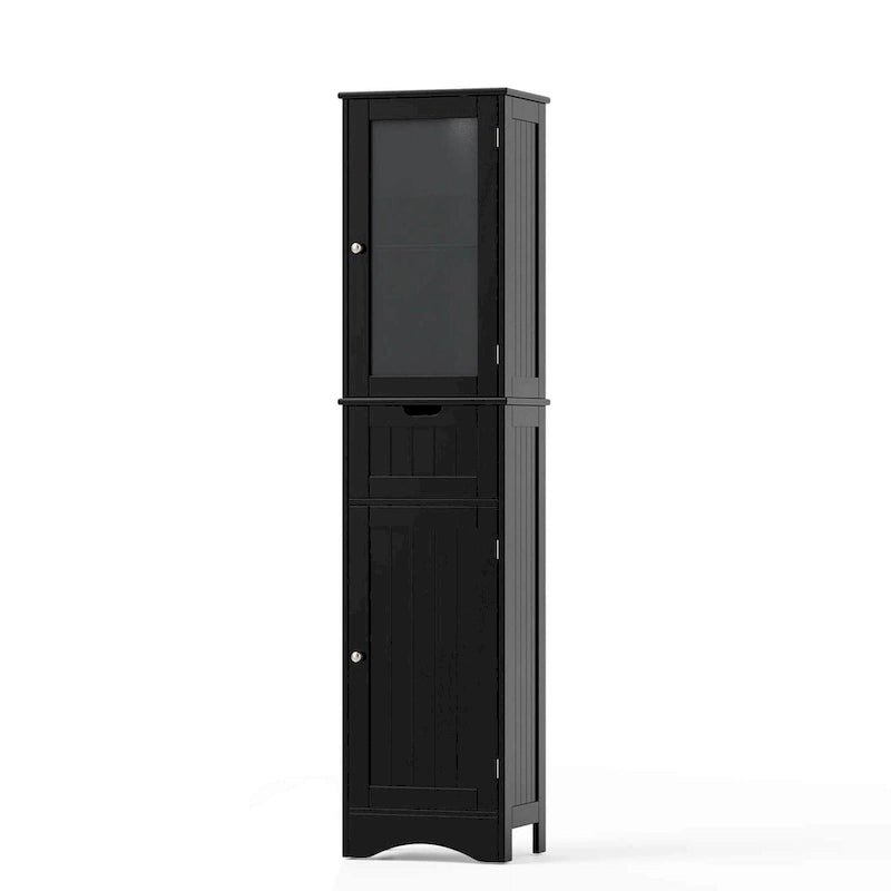 Meuble colonne de salle de bain sur pied avec portes