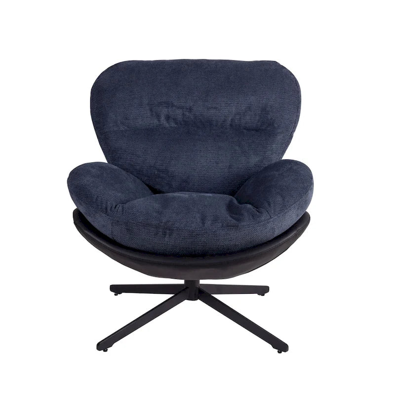 Fauteuil de bureau pivotant à 360° en chenille moderne avec base en métal