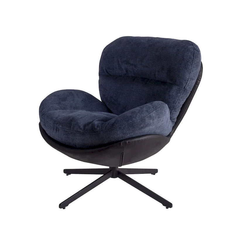 Fauteuil de bureau pivotant à 360° en chenille moderne avec base en métal