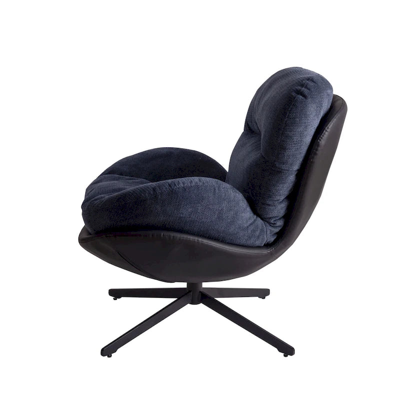 Fauteuil de bureau pivotant à 360° en chenille moderne avec base en métal
