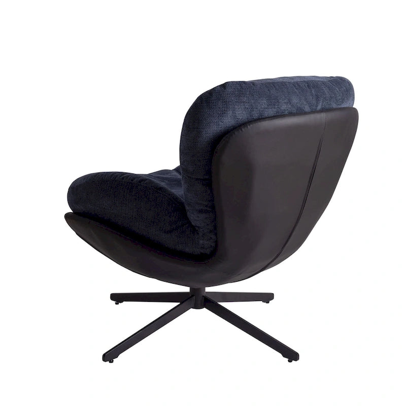 Fauteuil de bureau pivotant à 360° en chenille moderne avec base en métal